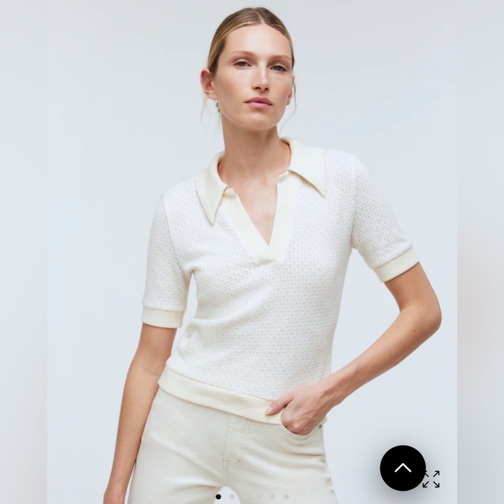 Madewell - Collared Pointelle Sweater Tee